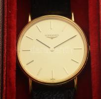 Longines La Grande Classique (L4.637.2) kvarc karóra, bőr szíjjal, d: 30 mm. Dobozban. Feltehetőleg ...