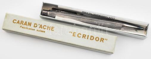 Caran D'Ache ezüstözött golyóstoll, jelzett, eredeti dobozában