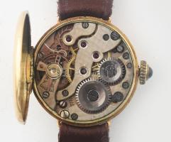 HÖS Chronometre 14K arany (Au) női karóra., Kézi felhúzós szerkezettel, jelzett, működőképes, d: 21 ...