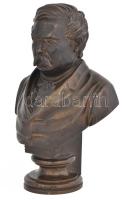 báró Vay Miklós (1828-1886): Deák Ferenc büszt. Bronz szobor,. Jelzett, Vay 1872. m: 35,5 cm