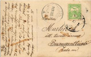 1913 Nagyág, Sacaramb (Hunyad); látkép templomokkal / general view with churches. photo (fl)