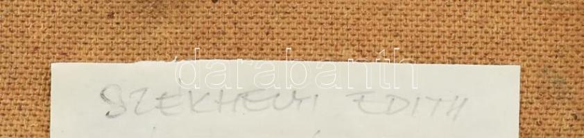 Székhelyi Edith (1953-): Apámról. Olaj, ceruza, farost. Jelezve jobbra lent. 19,5x24 cm. Üvegezett f...