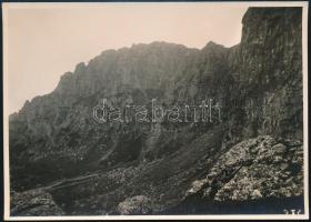 cca 1910 Brassó környéki hegyek, Erdélyi Mór (1866-1934) felvétele, hátulján feliratozva, 11,5×16 cm / Brasov (Kronstadt), mountains, vintage photo by Mór Erdélyi, 16×11,5 cm