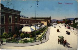 1915 Graz (Steiermark), Südbahnhof / railway station, tram (EK)