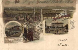 1898 Rottmannshohe am Starnberger See Hotel Rottmannshohe with funicular litho (EB fl)
