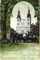 1904 Maria Lanzendorf, Wallfahrtskirche / pilgrimage church. Art Nouveau, forest frame (EM)