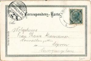 1904 Maria Lanzendorf, Wallfahrtskirche / pilgrimage church. Art Nouveau, forest frame (EM)