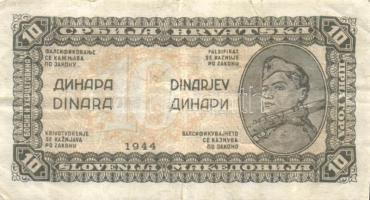 Jugoszlávia 1944. 10D T:III