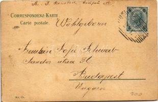 Radimer, Rothmühl; Total. Verlag Cheaure / general view, coats of arms. Art Nouveau, floral, litho (...