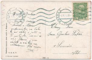 Praha, Prague, Prága; Chrám Ssv. Mikuláse / St. Nicholas Church, coat of arms. V. Nenbert. litho s: ...