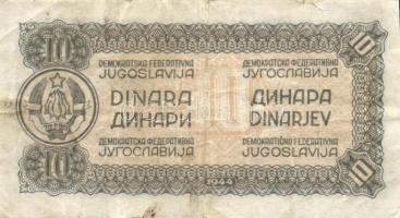 Jugoszlávia 1944. 10D T:III