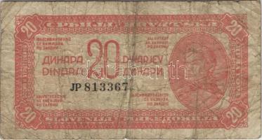 Jugoszlávia 1944. 20D T:III-