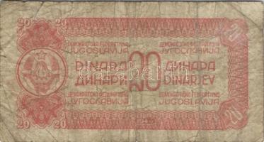Jugoszlávia 1944. 20D T:III-