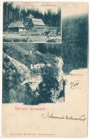 1903 Borszék, Borsec; Kőszénbánya Alsó-Borszéken, jégbarlang. Soós kiadása / coal mine, ice cave (EB)