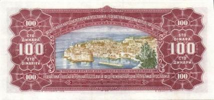 Jugoszlávia 1955. 100D, 500D T:II+ Csak egyszer hajtva! + 1981.11.4. 1000D T:I