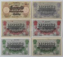 Ausztria / Grödig / hadifogolytábor 1914-1915. 10h "010261" + 10h sorszám nélkül + 20h &qu...