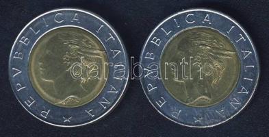 Olaszország 1993. 500L "Banca D Italia centenáriuma" tévveret "1893"-ból hiányzik az 1-es! + támpéldány T:1/2,2 k. RR!!