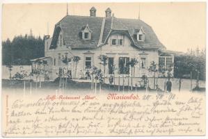 1899 (Vorläufer) Mariánské Lázne, Marienbad; Caffé-Restaurant Ahn. Hermann Poy (EK)