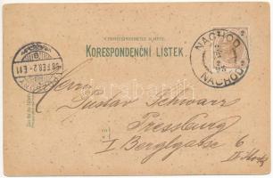 1898 (Vorläufer) Náchod, Beloves, U Slunce Hotel zur Sonne Victor Novák, Kavárna / general view, hot...