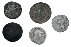 Római Birodalom 5db-os érmetétel, közte 3db Ag Denarius (Sabina, Antoninus Pius, I. Constantinus) T:XF-F Roman Empire 5pcs coin lot, within 3pcs Ag Denarius (Sabina, Antoninus Pius, Constantine I) C:XF-F