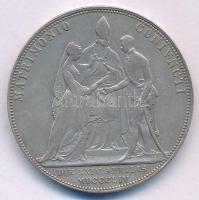 Ausztria 1854A 1G Ag "Ferenc József és Erzsébet házasságkötése" Bécs T:VF Austria 1854A 1 Gulden Ag "Wedding of Franz Joseph and Elisabeth" Vienna C:VF  Krause X#M1