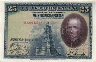 Spanyolország 1928. 25P T:II+