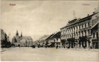 1913 Kassa, Kosice; Fő utca / main street (EK)