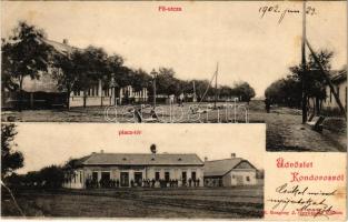 1902 Kondoros (Békés), Fő utca, Piac tér, Nagy Sándor üzlete (EK)