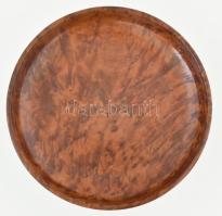 Mahagóni fa talpas kínáló. Jelzés nélkül, d: 19,5 cm, m: 7 cm