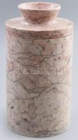 Rózsamárvány fedeles szivartartó edény. Jelzés nélkül, hibátlan, d: 11 cm, m: 20 cm