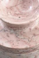 Rózsamárvány fedeles szivartartó edény. Jelzés nélkül, hibátlan, d: 11 cm, m: 20 cm