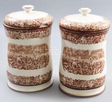 Partegas és Ramon Allones kubai szivarok eredeti fajansz fedeles dobozai, jelzett, egyik fedél sérült, m: 20 cm