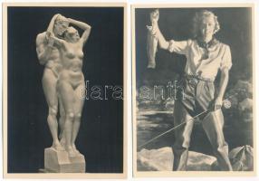 München Haus der Deutschen Kunst - 40 db régi használatlan német művészeti képeslap a Náci korszakbó...