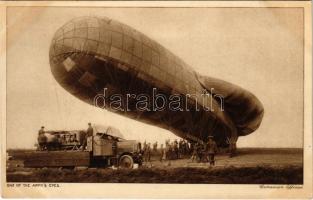 One of the Army's Eyes. Canadian military observation balloon