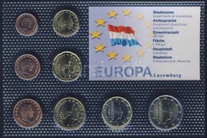 Luxemburg 2005. 1c-2€ 8klf db, kereskedői szettben T:1