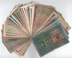 Vegyes 70db-os korona-pengő-forint bankjegy tétel T:F,VG
