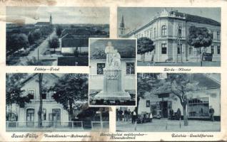 Szent-Fülöp with railway station, warehouse and immigration monument (fa)