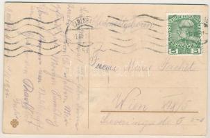 1911 Karlovy Vary, Karlsbad; leporellocard with 10 pictures. Little boy is painting, toy. WSSB litho...