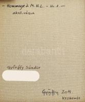 Győrffy Sándor (1951-): Hommage a M. N. L. (Moholy-Nagy László) No. 1, 2011. Akril, vászon, jelzett ...
