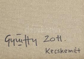 Győrffy Sándor (1951-): Hommage a M. N. L. (Moholy-Nagy László) No. 1, 2011. Akril, vászon, jelzett ...