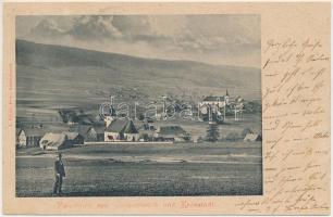 1901 Mostowice, Langenbrück; Panorama von Langenbrüch und Kronstadt / general view. Phot. A. Gröger (gyűrődések / creases)