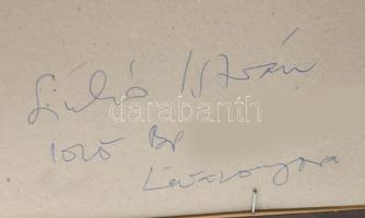 Sinkó István (1951-): Lávazongora tűzesőben, 1999. Vegyes technika, papír, jelezve jobbra lent, háto...