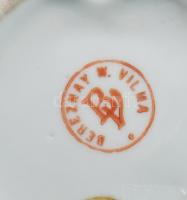 Bereznay Vilma: szecessziós cukordoboz. Kézzel festett, jelzett, hibátlan 13x9 cm