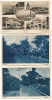 Siófok - 6 db régi képeslap vegyes minőségben (Sió, Balatoni gőzhajók, kikötő)