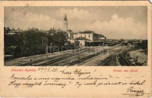 1899 (Vorläufer) Győr, vasútállomás (EM)