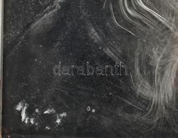 Szász Endre (1926-2003): A király.. Olaj, farostlemez, jelzett. fakeretben, 29x24 cm