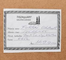 Forrai Gábor (1925 - 2000): Szerénke. Olaj, karton. Jelzett, dekoratív keretben. 45x30 cm