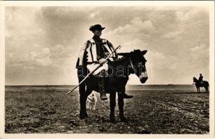 Hortobágy, Juhász a szamáron, magyar folklór