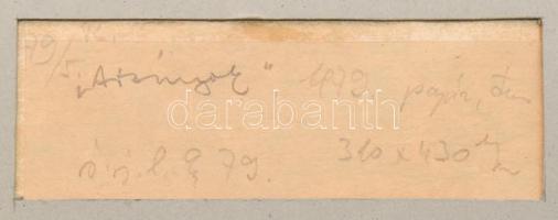 Gyarmathy Tihamér (1915-2005): Arányok, 1979. Tus, papír. Jelezve jobbra lent. Hátoldalán R 79/5 éle...