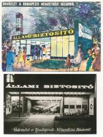 Állami Biztosító - 4 db modern magyar reklám képeslap